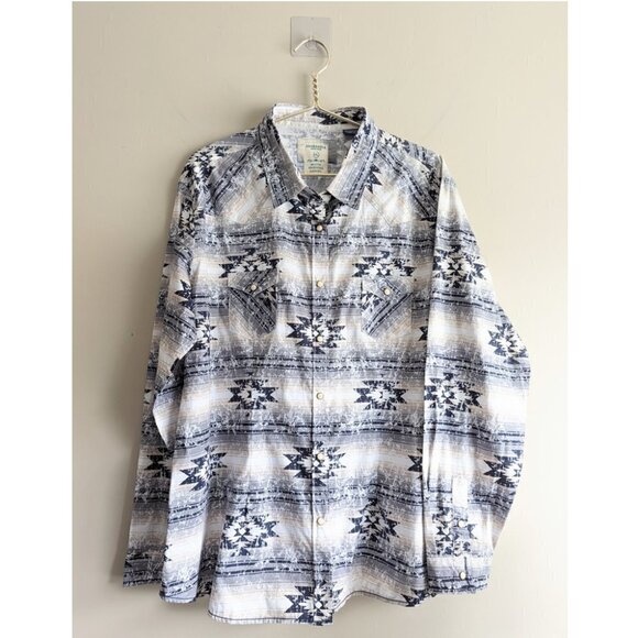 8 - Panhandle Aztec Southwestern Snap Button up - Picture 2 of 7